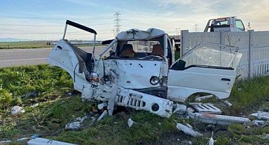 Bandırma'daki kamyonet kazasında 1 ölü ve 1 yaralı