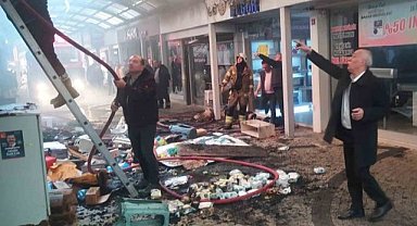 Bursa'daki Balibey Han Çarşısı’nda yangın!