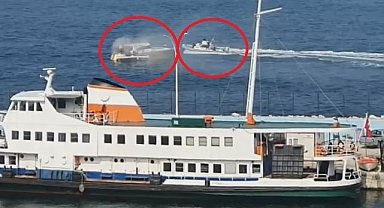 Mudanya Güzelyalı açıklarında tekne yangını