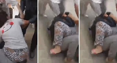 2 Kadın Saç Saça Kavgaya Tutuştu! İşte O Anlar