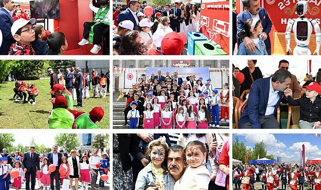 Bakan Tekin, TBMM bahçesinde çocuklarla buluştu