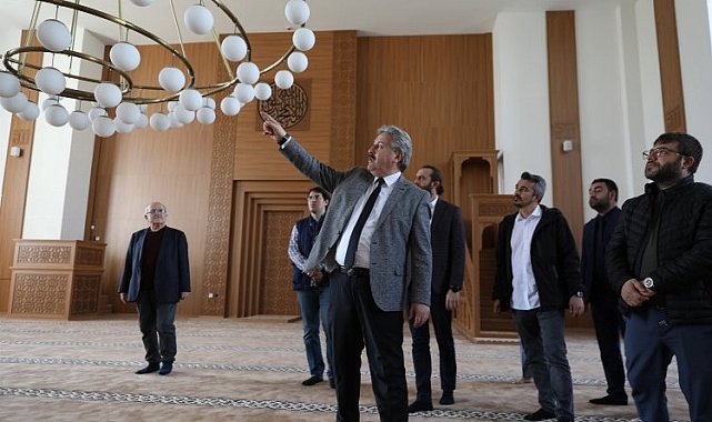 Başkan Palancıoğlu yapımı devam eden Adem Tanç Camii'yi inceledi