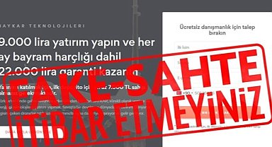 Baykar'dan vatandaşlara yatırım dolandırıcılığı uyarısı