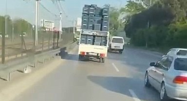 Bursa'da kamyonet sürücü trafiği böyle tehlikeye attı 