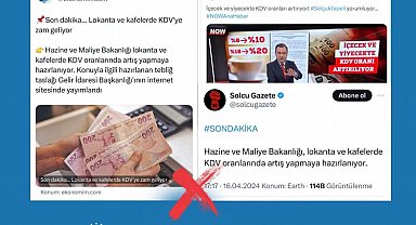 İletişim: Yiyecek ve içecekte KDV artışı yok!