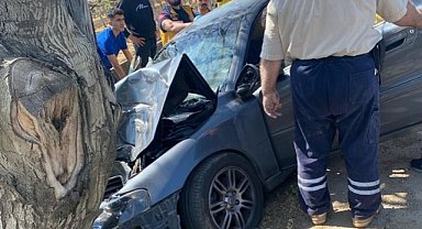 İznik'teki kazada otomobil kontrolden çıktı: 2 yaralı