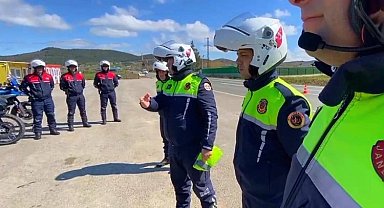 Keşan'da motosiklet  sürücülerine bayram sürprizi