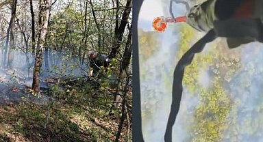 Uludağ yangınına müdahalenin görüntüleri yayınlandı