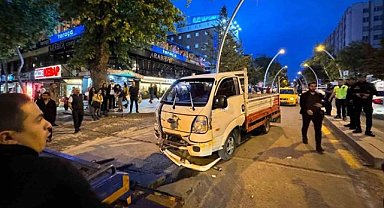 Ankara'da 11 araca çarpan kamyonet kazası