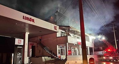 Bolu'da akaryakıt istasyonundaki yangın ucuz atlatıldı