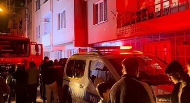 Bursa'da korku dolu anlar: Daire alevlere teslim oldu 