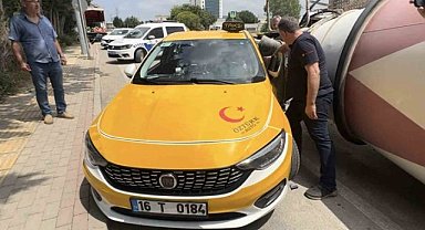 Bursa'da ticari taksi şoförünün mucize kurtuluşu!