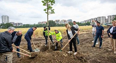 Bursa'da üniversite öğrencilerinden fidan dikim etkinliği