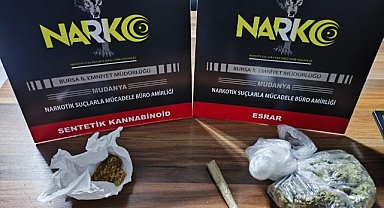 Bursa'da üzerinde uyuşturucu bulunan şahıslar gözaltına alındı 