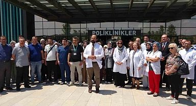 Bursa Şehir Hastanesi personelinden basın açıklaması