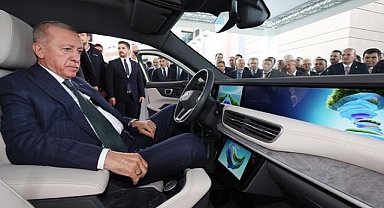 Cumhurbaşkanı Erdoğan, Togg T10F direksiyonunda