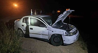 Ergani'de tren hemzemin geçitte otomobile çarptı: 2 yaralı