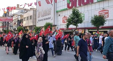 Gemlik'te Gazze mitingi ve protesto yürüyüşü