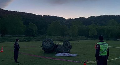 İznik'te traktörün devrildiği kazada 1 ölü, 2 yaralı