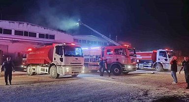 Karacabey'de otomotiv yedek parça fabrikasında yangın!