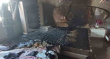 Kızıltepe'de bir evde yangın çıktı