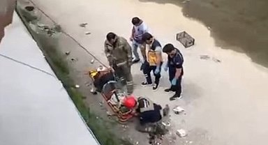 Yıldırım'da dereye düşen şahıs yaralandı