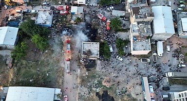 Bursa'da patlayan tüpler yangına sebebiyet verdi