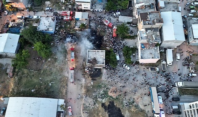 Bursa'da patlayan tüpler yangına sebebiyet verdi