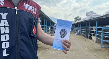 Bursa'daki kurbanlık pazarlarında polisten bilgilendirme