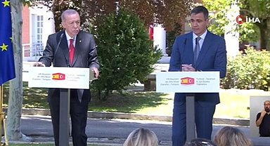 Erdoğan ile Sanchez'den ortak basın toplantısı