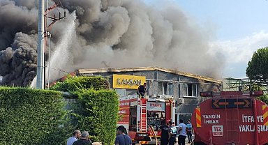 Bursa'da fabrika yangını