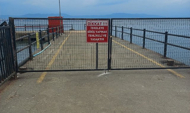 Çökme riskine karşı Kumla iskelesine mühür vuruldu