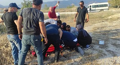 Motosiklet kayalıklara uçtu: 2 ağır yaralı