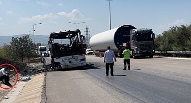 Bursa'da otobüs alev topuna döndü: 41 yolcu kurtuldu