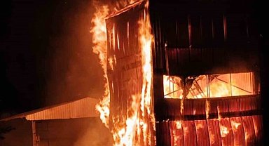 Harmancık'ta krom madeninde yangın