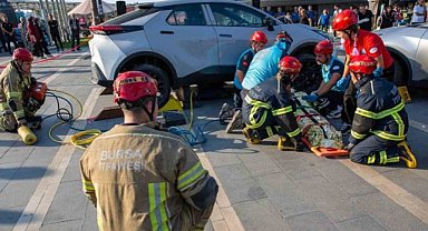 Bursa'da itfaiye ve UMKE'den ortak tatbikat