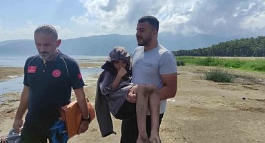 İznik Gölü'ndeki çocukların imdadına vatandaşlar yetişti