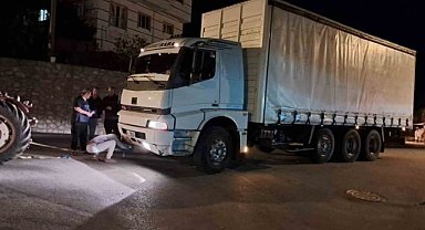 İznik'te dev gibi domuza kamyon çarptı