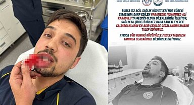 Bursa çevre yolunda 112 ambulans şoförüne darp