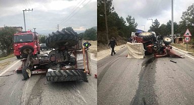 Büyükorhan'daki traktör kazasında 1'i ağır 6 yaralı!