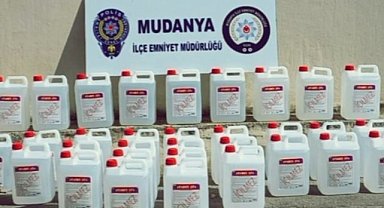 Mudanya'da 260 litre kaçak etil alkole el konuldu