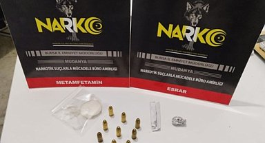 Mudanya'da uyuşturucu maddeler ve tabanca mermileri bulundu