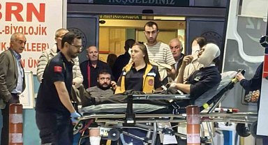 Odunları bağlarken kopan halat yüzünü yaraladı