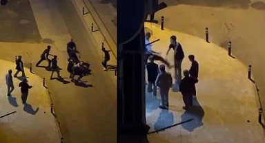 Osmangazi'de cadde üzerinde 5 kişi 1 kişiyi darp etti