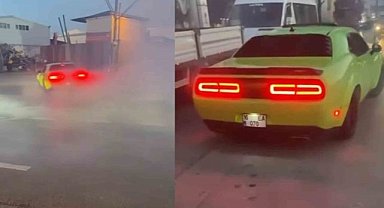 Osmangazi'de lüks aracıyla trafiği kesti ve drift attı