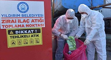 Yıldırım Belediyesi'nden zirai ilaç imhası