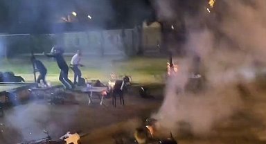 Bursa'da parktaki balıkçılardan zabıta ve polislere saldırı