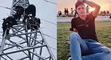 İnegöl'de elektrik teknikerinin direkte feci ölümü