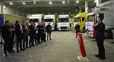 Bursa'dan 24 TIR yardım için Suriye'ye hareket etti