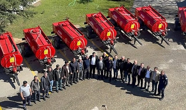 Bursa'da yangın söndürme tankerlerinin dağıtımına başlandı